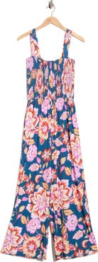 WEST K Smocked Knit Sleeveless Jumpsuit