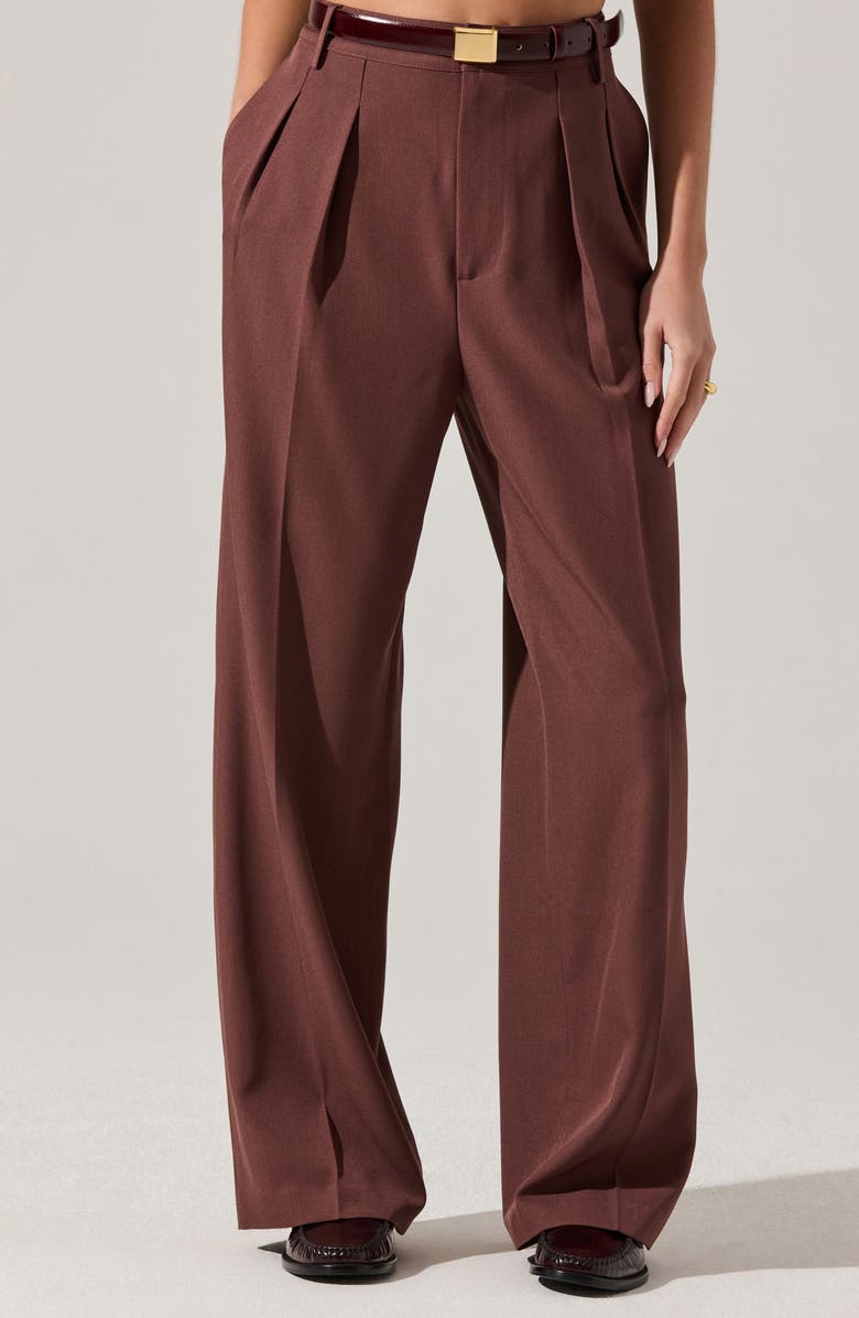 ASTR the Label Faria Wide Leg Pants, Main, color, Plum Brown