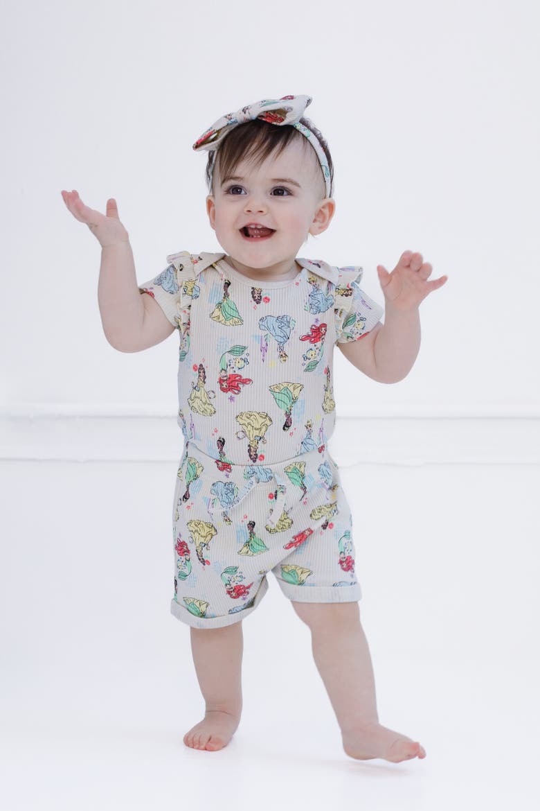 Bodysuit Shorts & Headband Set, Alternate, color, Princess Beige