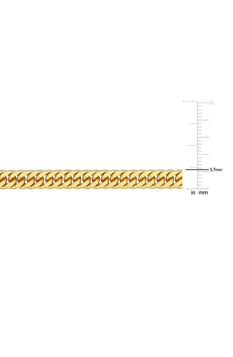 DELMAR 5.5mm Double Curb Link Chain Necklace & Bracelet Set, Alternate, color, Yellow