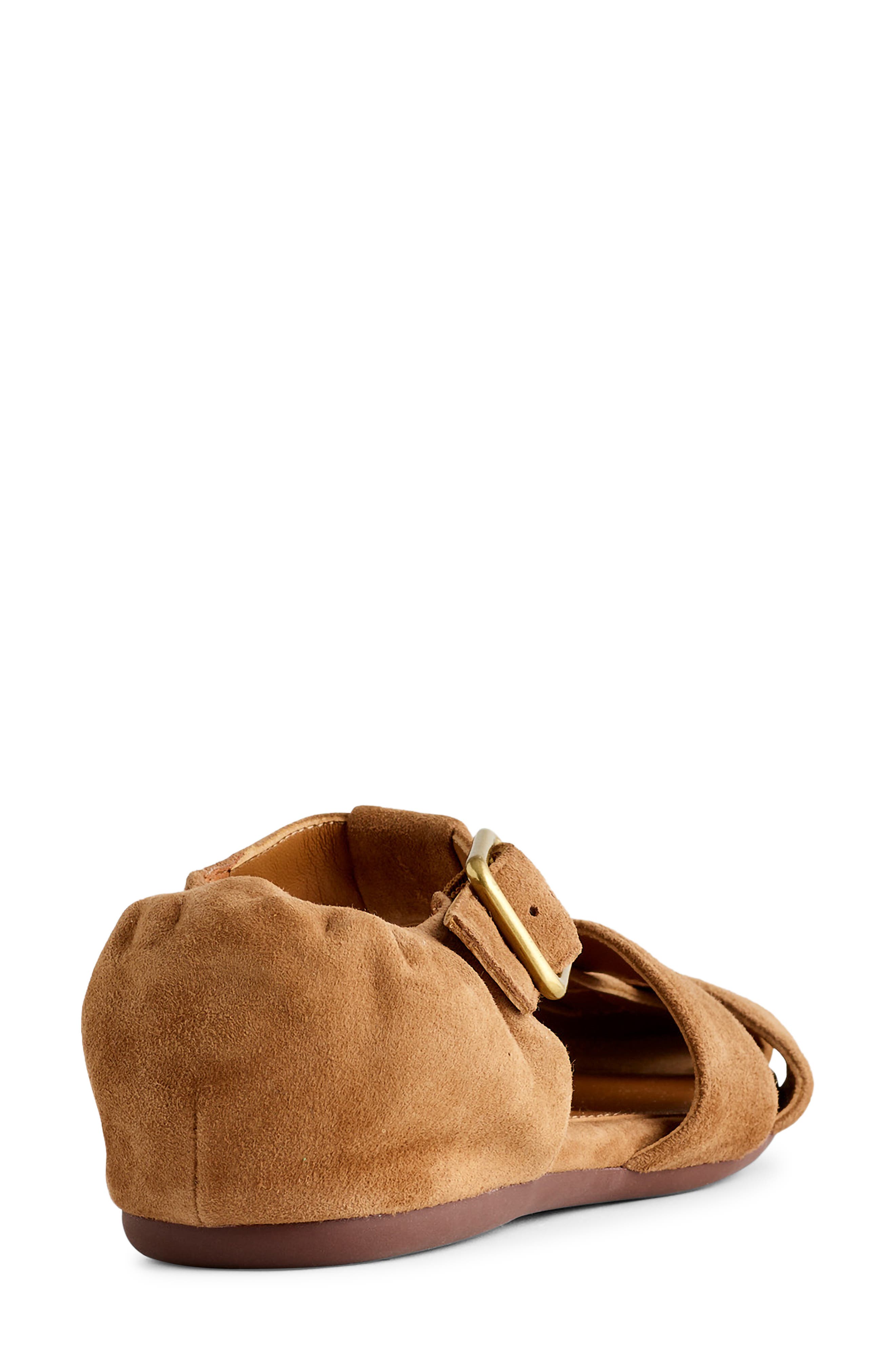 The Greta Fisherman Sandal, Alternate, color, AGED COGNAC