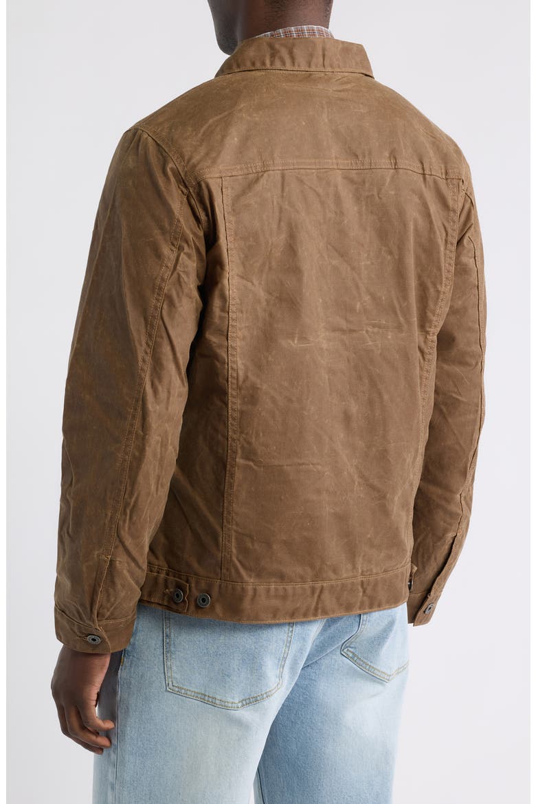 Flannel Lined Trucker Jacket, Alternate, color, HAVANA
