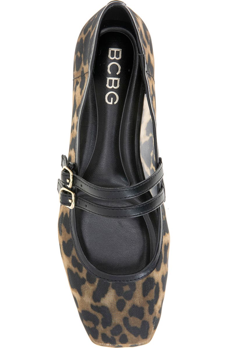 BCBGeneration Harisa Mary Jane Flat, Alternate, color, Cheetah Print