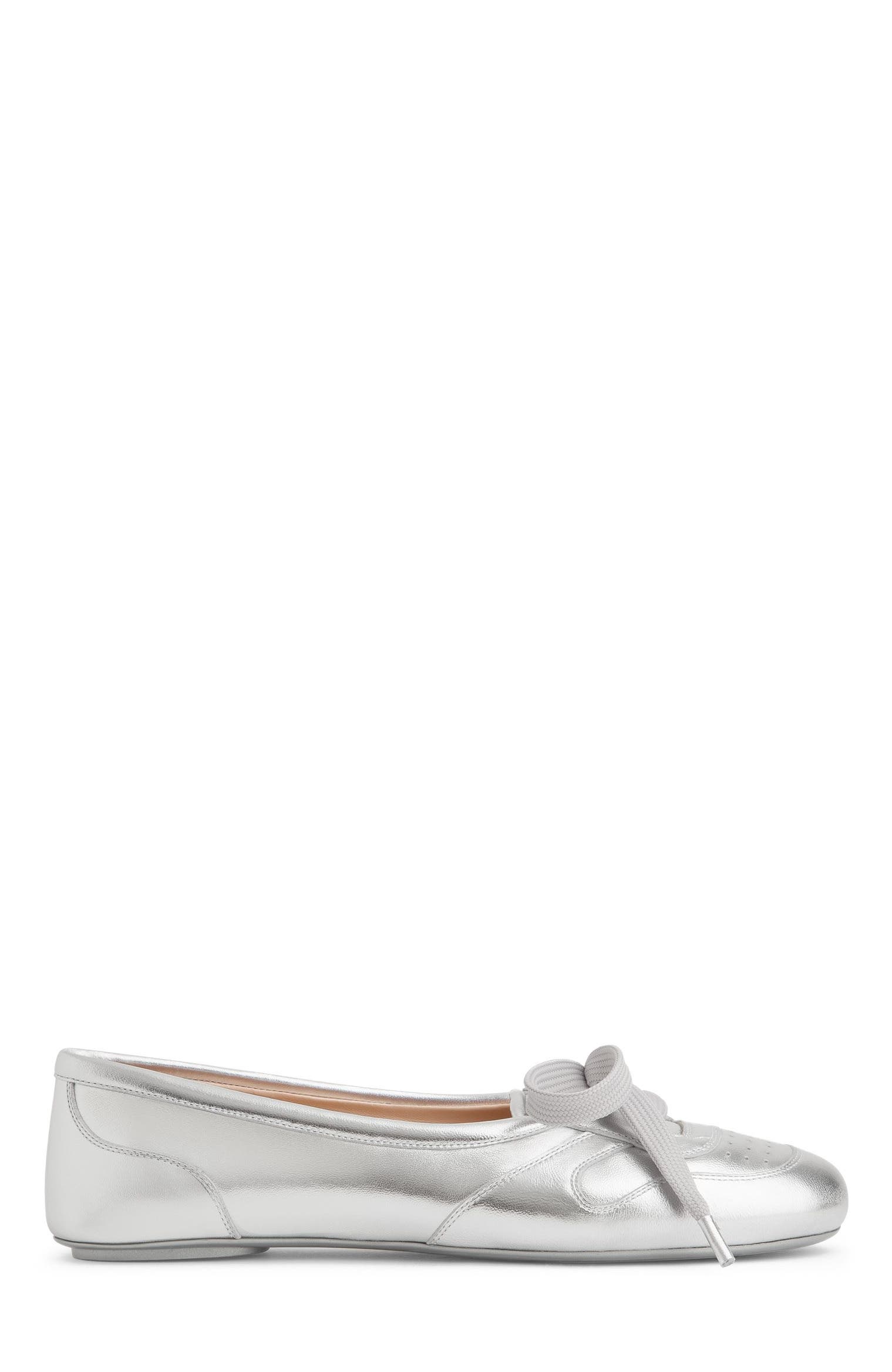 Vault Ballerina, Main, color, METALLIC SILVER NAPPA