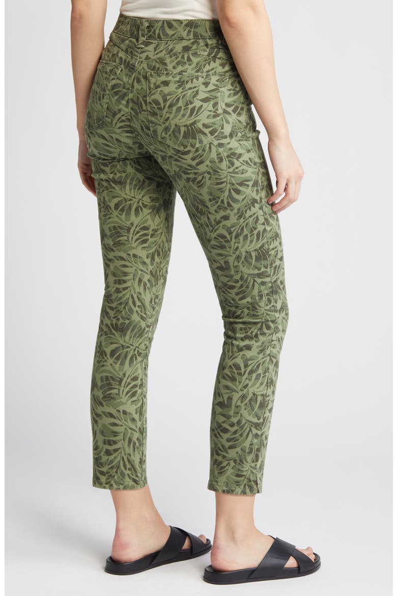 'Ab'Solution Print High Waist Slim Leg Pants, Alternate, color, CELADON