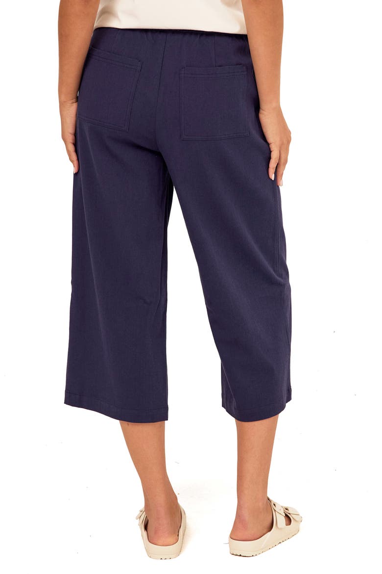 Mikki Pleated Stretch Twill Crop Pants, Alternate, color, STARGAZER