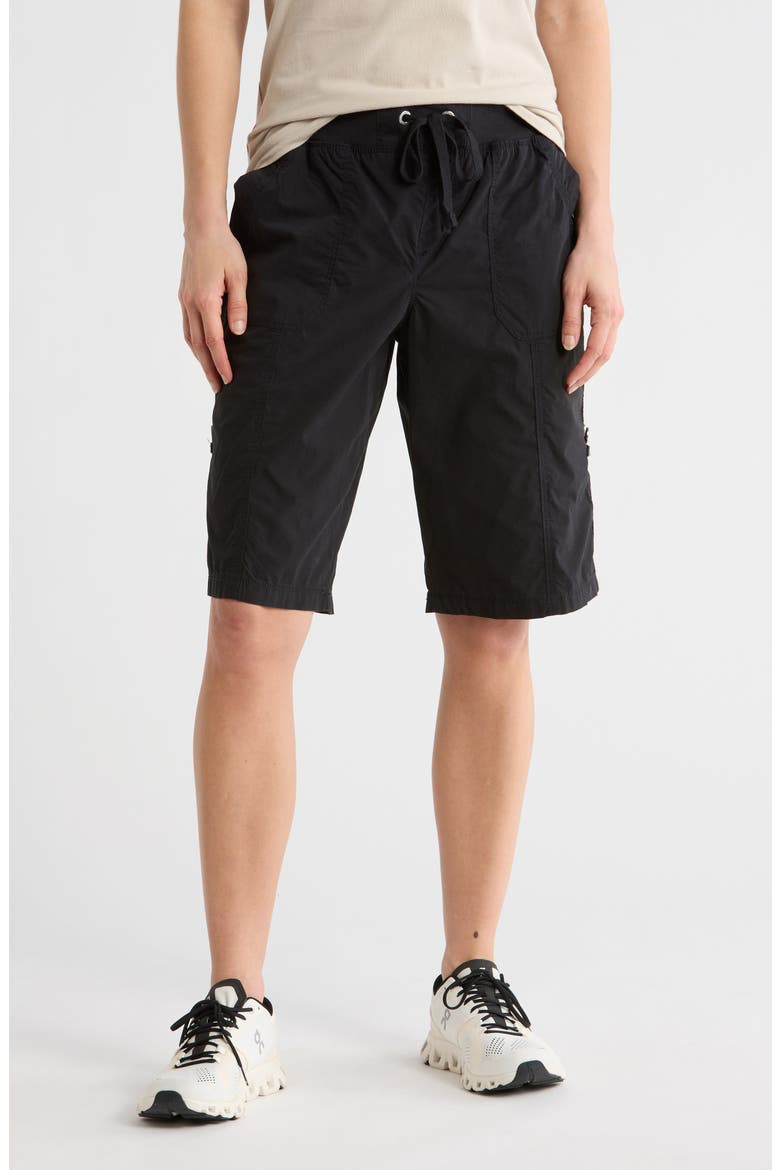 Peached Poplin Convertible Shorts, Main, color, BLACK