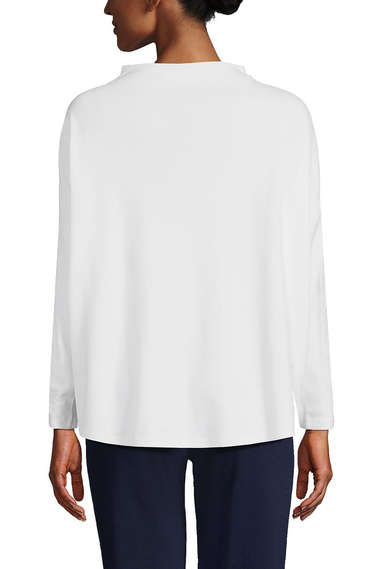 Long Sleeve Sport Knit Funnel Neck Top, Alternate, color, White