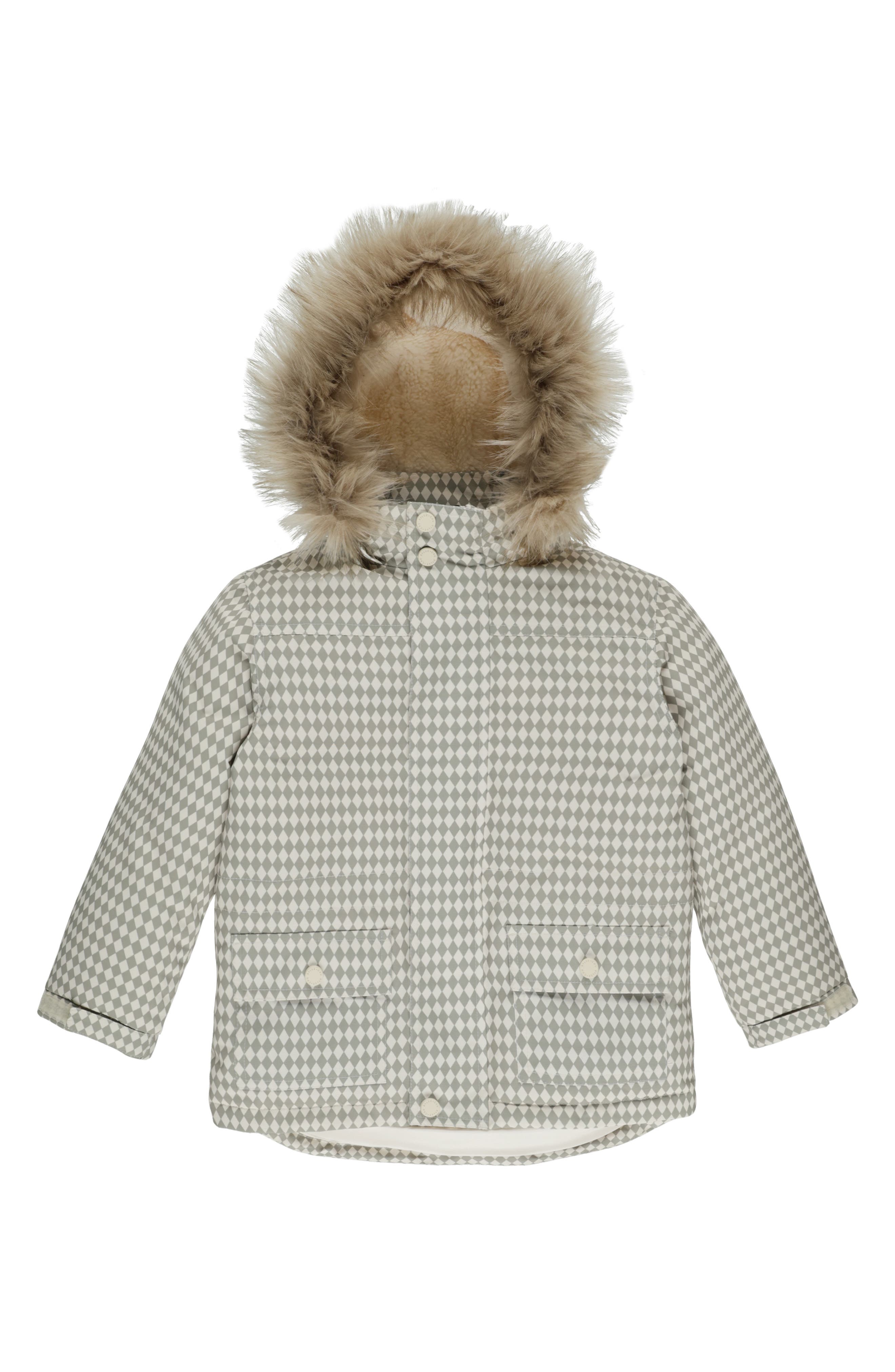 Rylee + Cru Kids' Faux Fur Hooded Ski Jacket