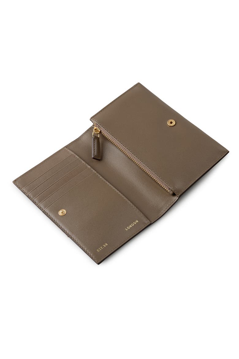 Oak Street - Patchwork Medium Flapover Wallet, Alternate, color, Coffee