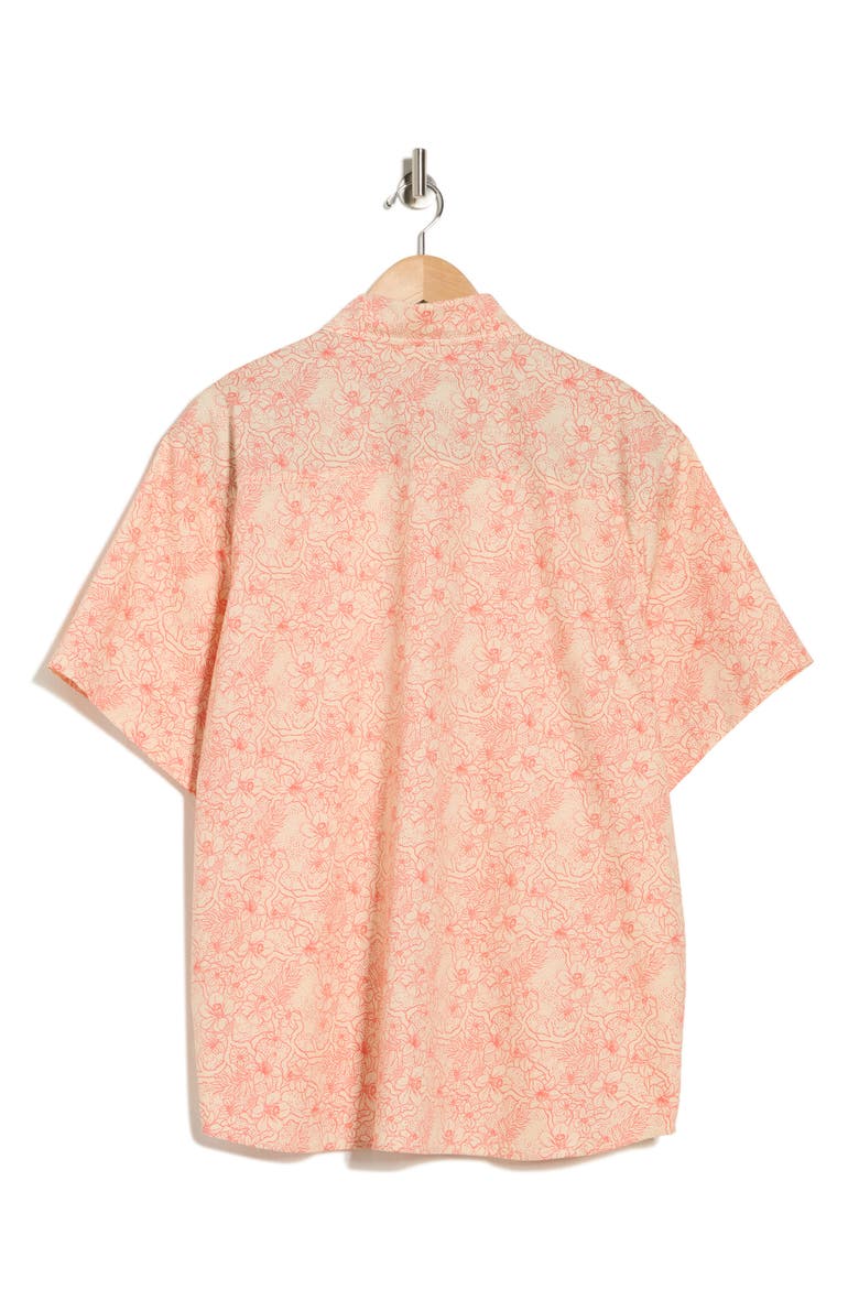 Yolo Medallion Print Short Sleeve Relaxed Fit Shirt, Alternate, color, ECRU