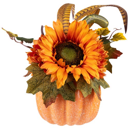 Northlight Sunflower And Gourds In Multi