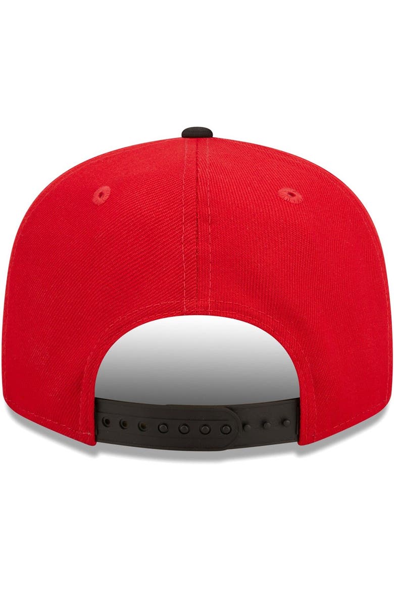 Men's New Era White/Scarlet Ohio State Buckeyes Retro Sport 9FIFTY Snapback Hat, Alternate, color, Scarlet
