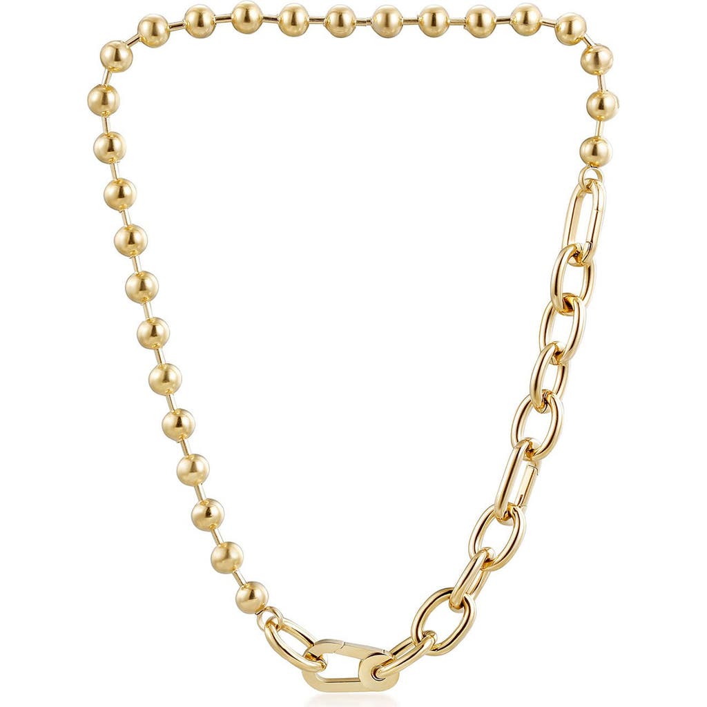 Jane Basch Designs Bead & Link Necklace In Yellow