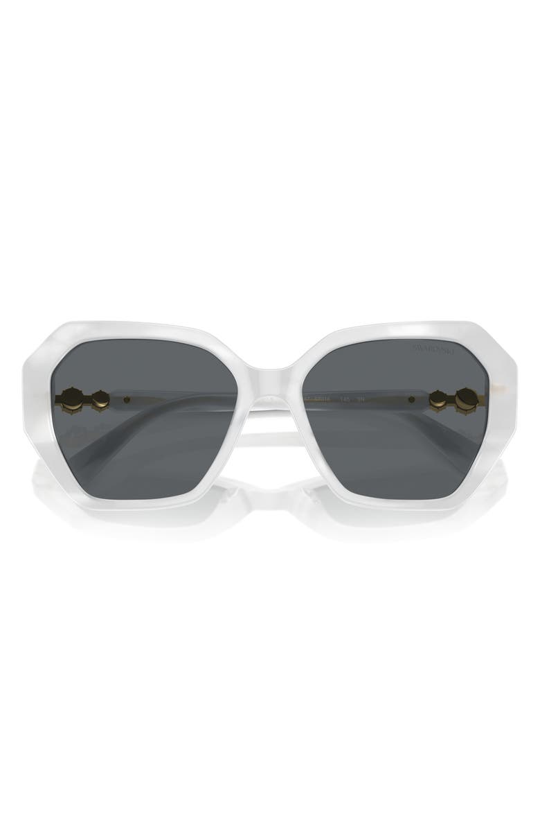 Swarovski 57mm Constella Oval Sunglasses, Alternate, color, White