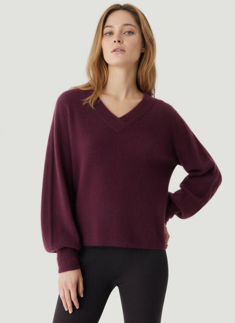 Ultra Soft Knit Long Sleeve V-Neck Sweater
