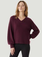 Majestic Filatures Ultra Soft Knit Long Sleeve V-Neck Sweater