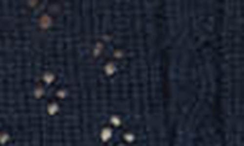 Blu Pepper Pointelle Cardigan In Blue
