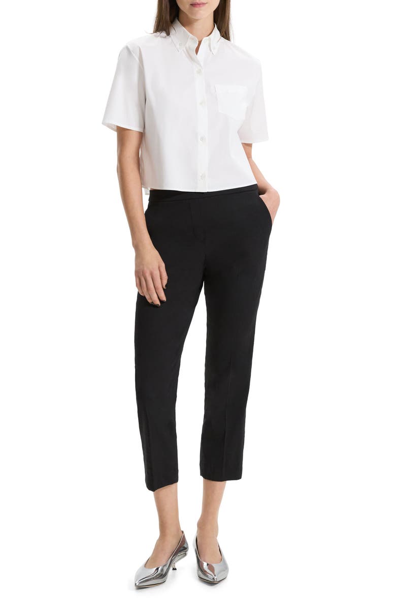 Theory Boxy Crop Shirt, Alternate, color,