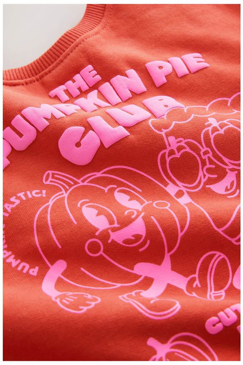 Kids' Pumpkin Pie Cotton Blend Sweatshirt, Alternate, color, ORANGE