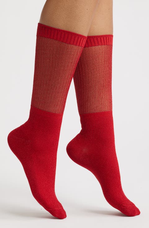 Shimmery Lights Crew Socks