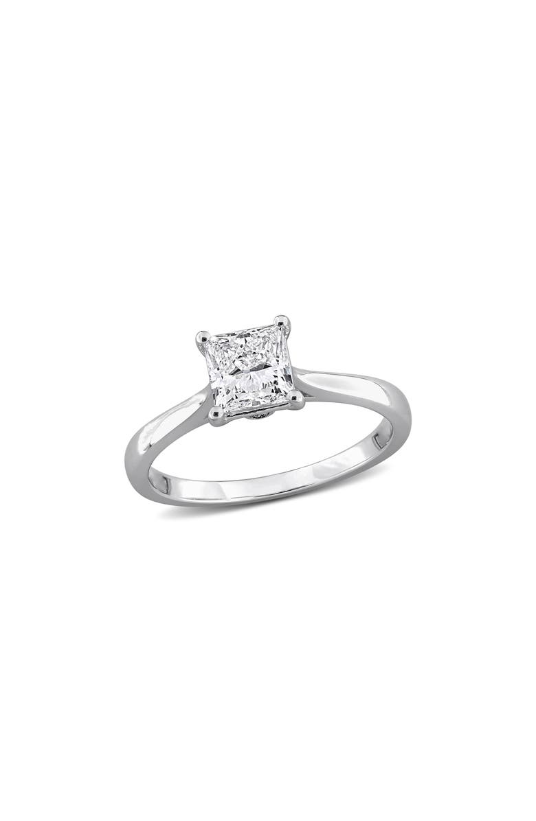 Created Forever Princess Cut Lab Grown Diamond Solitaire Ring, Main, color, 