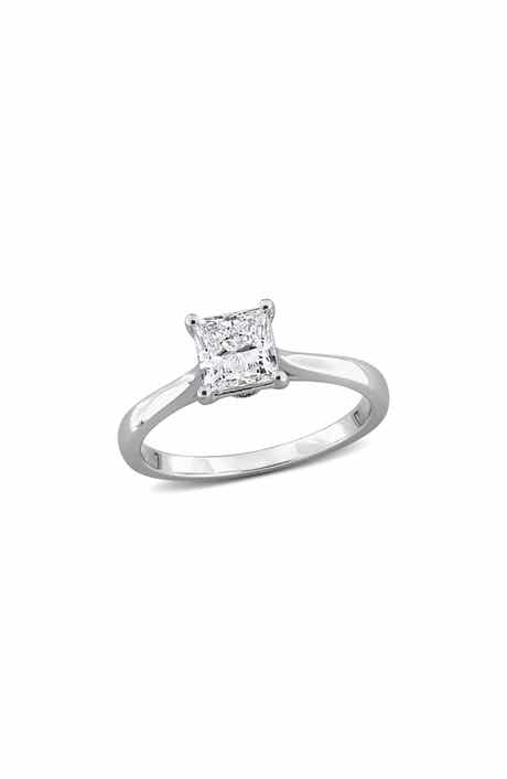 Created Forever Princess Cut Lab Grown Diamond Solitaire Ring