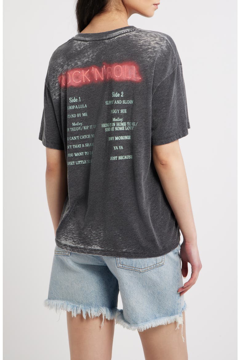 John Lennon Rock 'N' Roll Graphic T-shirt, Alternate, color, BLACK
