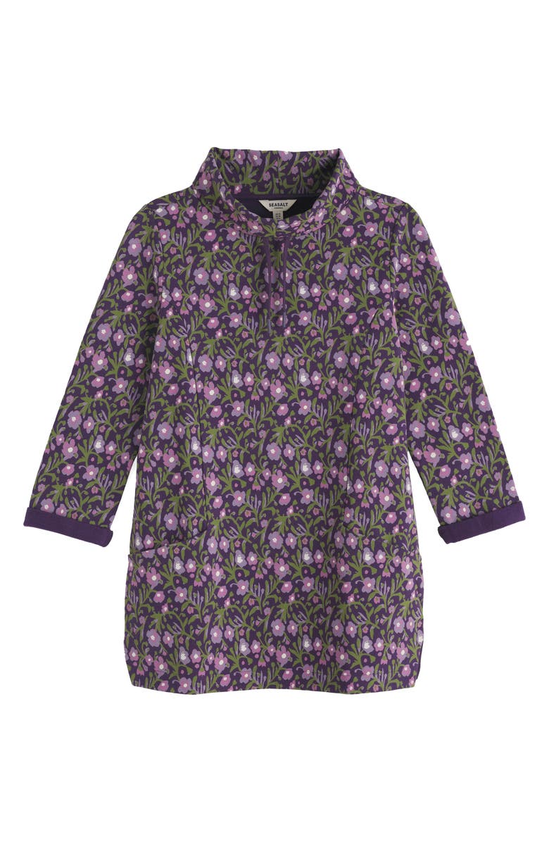 Seasalt Cornwall Formative Floral Tunic, Alternate, color, Blotted Anemone Dark Violet