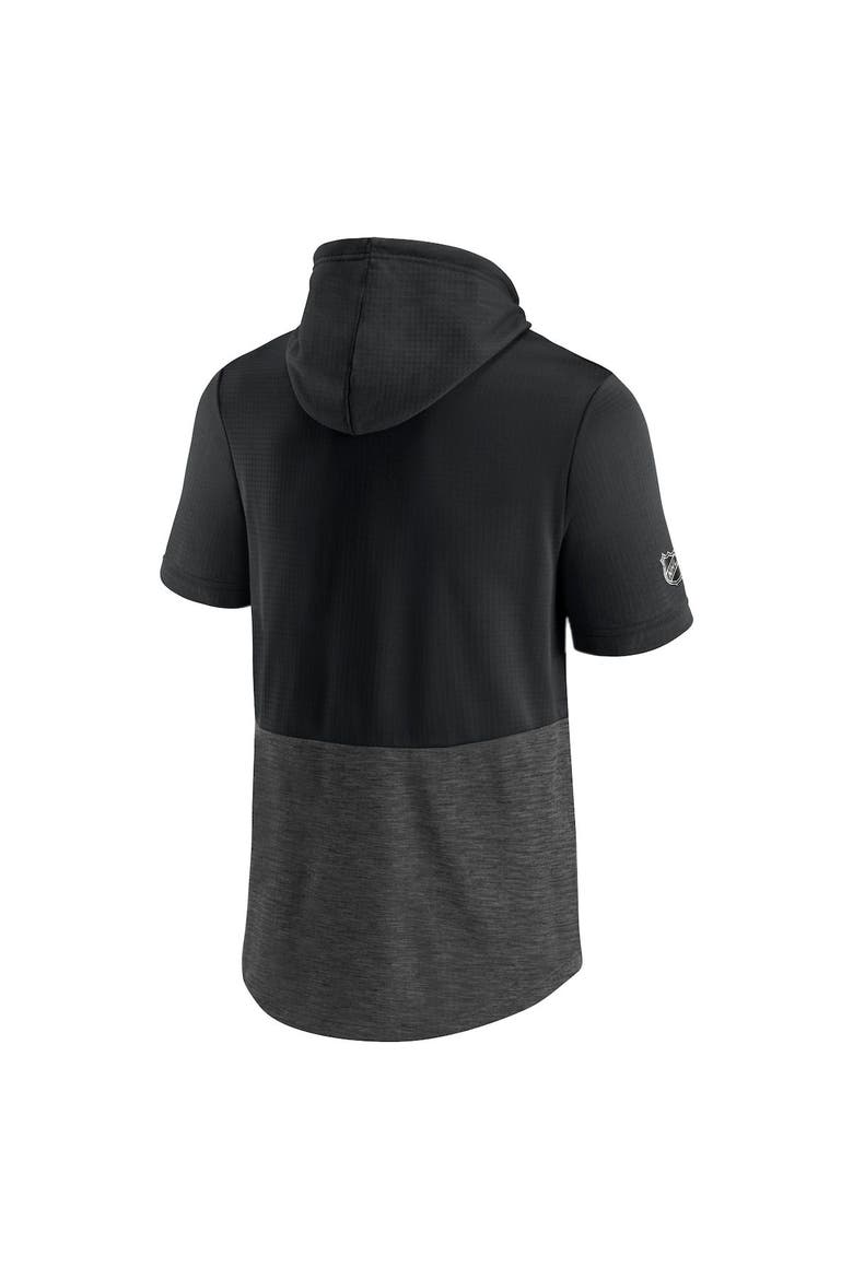 Men's Fanatics Branded Black Philadelphia Flyers Authentic Pro Travel and Training Short Sleeve Pullover Hoodie, Alternate, color, Black