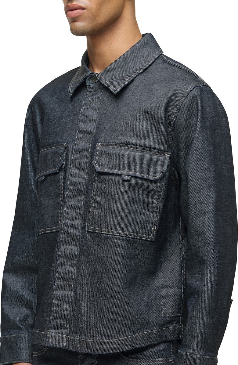 Hudson Jeans Coated Button-Up Shirt, Alternate, color, Coated Gunmetal