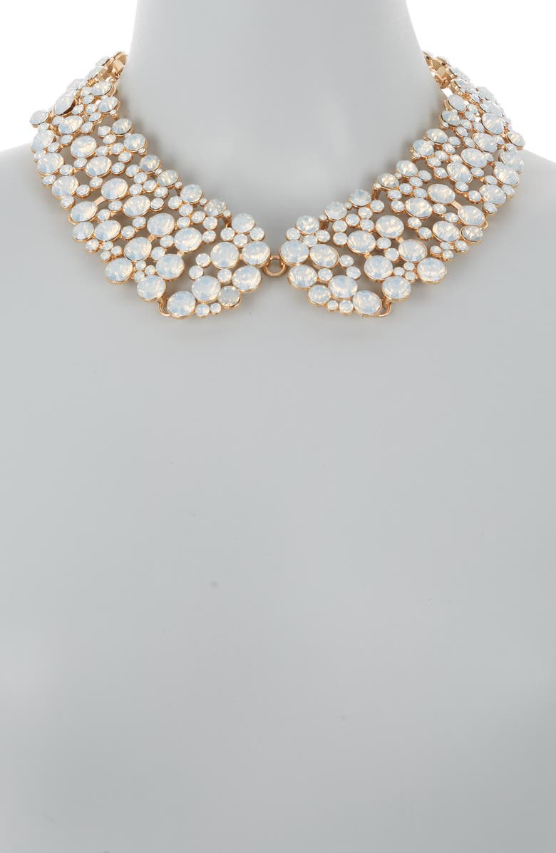 EYE CANDY LOS ANGELES Diana Imitation Pearl Collar Necklace, Alternate, color, Beige