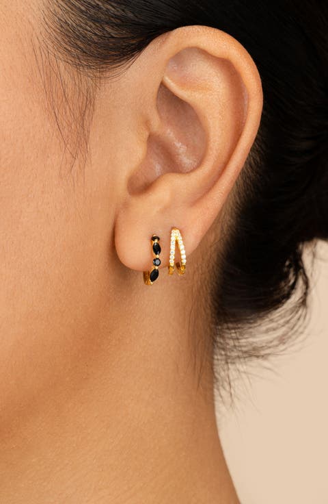 Gabriella Set of 2 Huggie Hoop Earrings