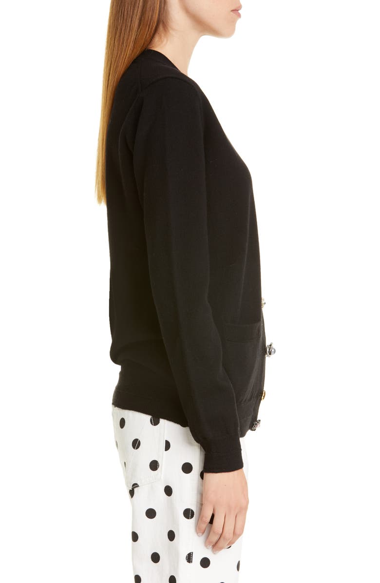 The Marc Jacobs The Jeweled Button Cardigan, Alternate, color,