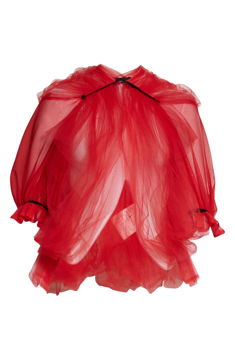 Tao Comme des Garçons Tricot Comme des Garçons Tulle Top, Alternate, color,