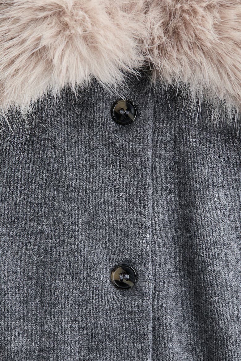 Collared Cardigan, Alternate, color, Dark gray