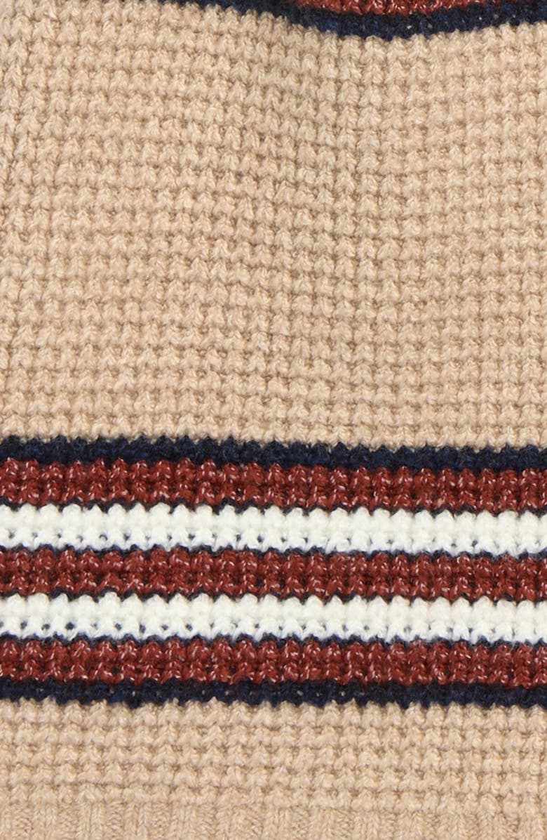 Faherty Jackson Stripe Organic Cotton Blend Scarf, Alternate, color, Oatmeal Heather