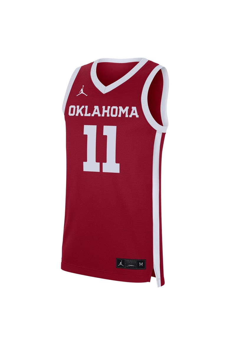 Men's Jordan Brand Crimson Oklahoma Sooners Replica Jersey, Alternate, color, Crimson