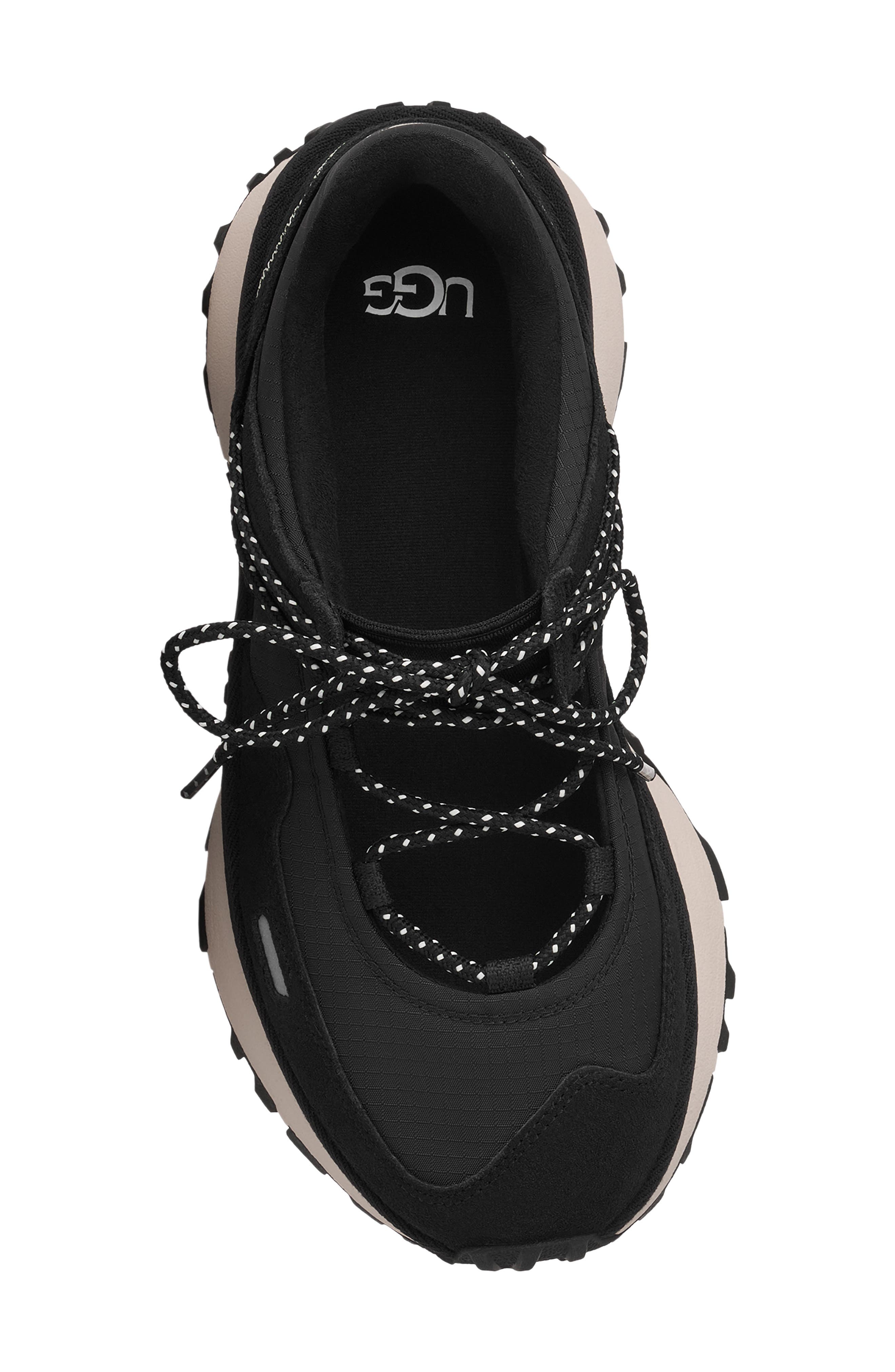 Retrofi Lace-Up Ballet Sneaker, Alternate, color, BLACK