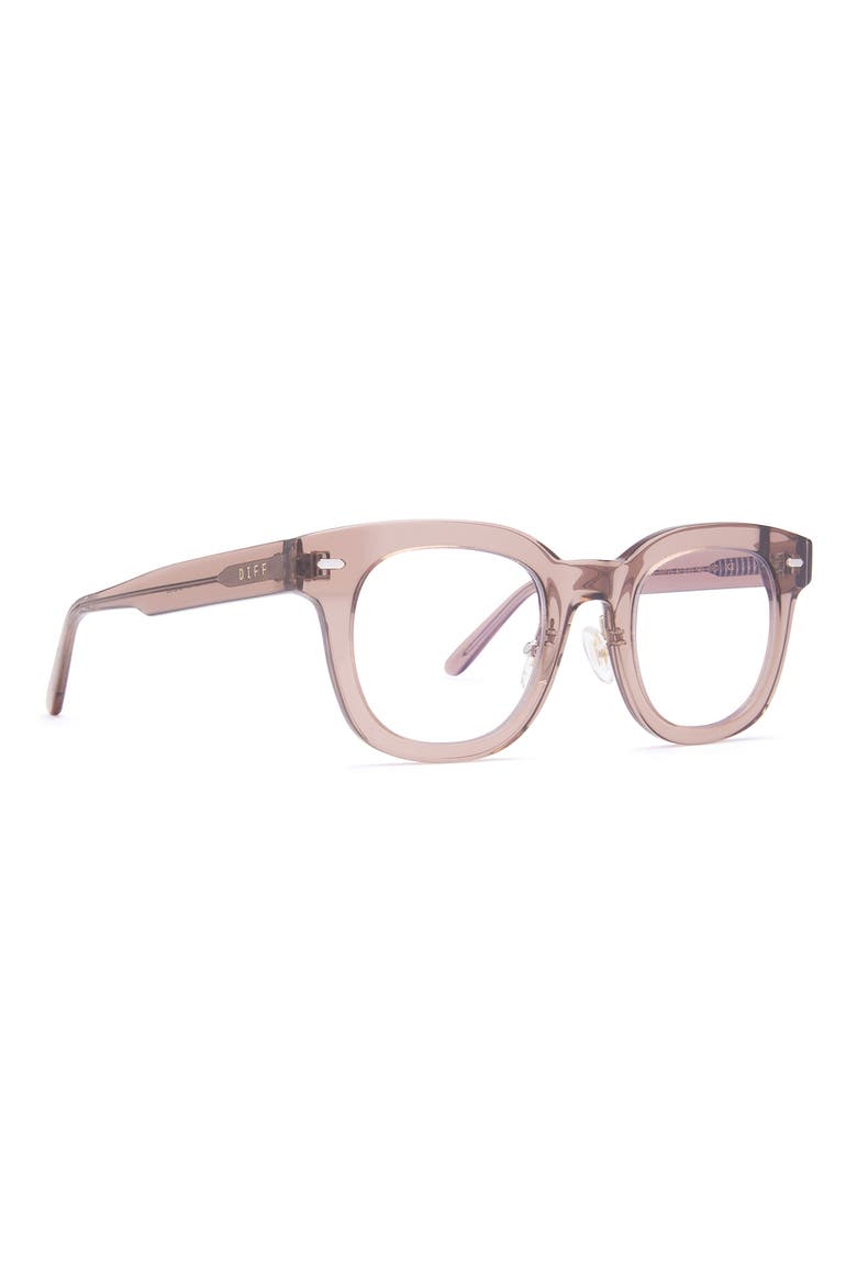 47mm Round Blue Light Blocking Glasses, Alternate, color, CAFE OLE
