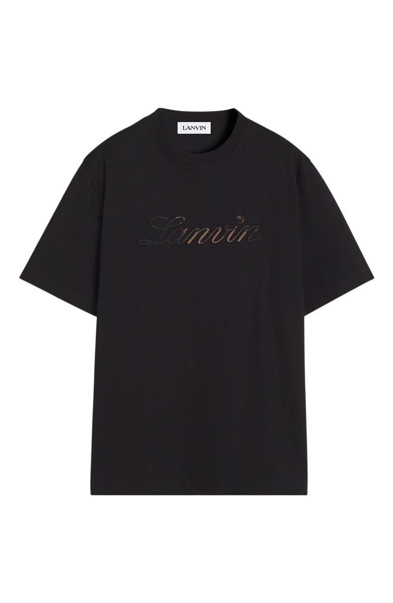 Lanvin LOGO DENIM T-SHIRT, Alternate, color, 