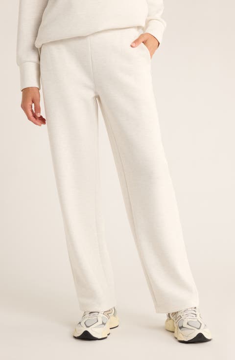 Cozy Scuba Knit High Waist Straight Leg Pants