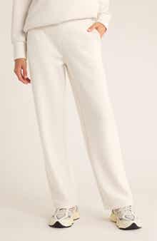 Cozy Scuba Knit High Waist Straight Leg Pants