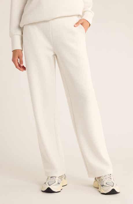 Cozy Scuba Knit High Waist Straight Leg Pants