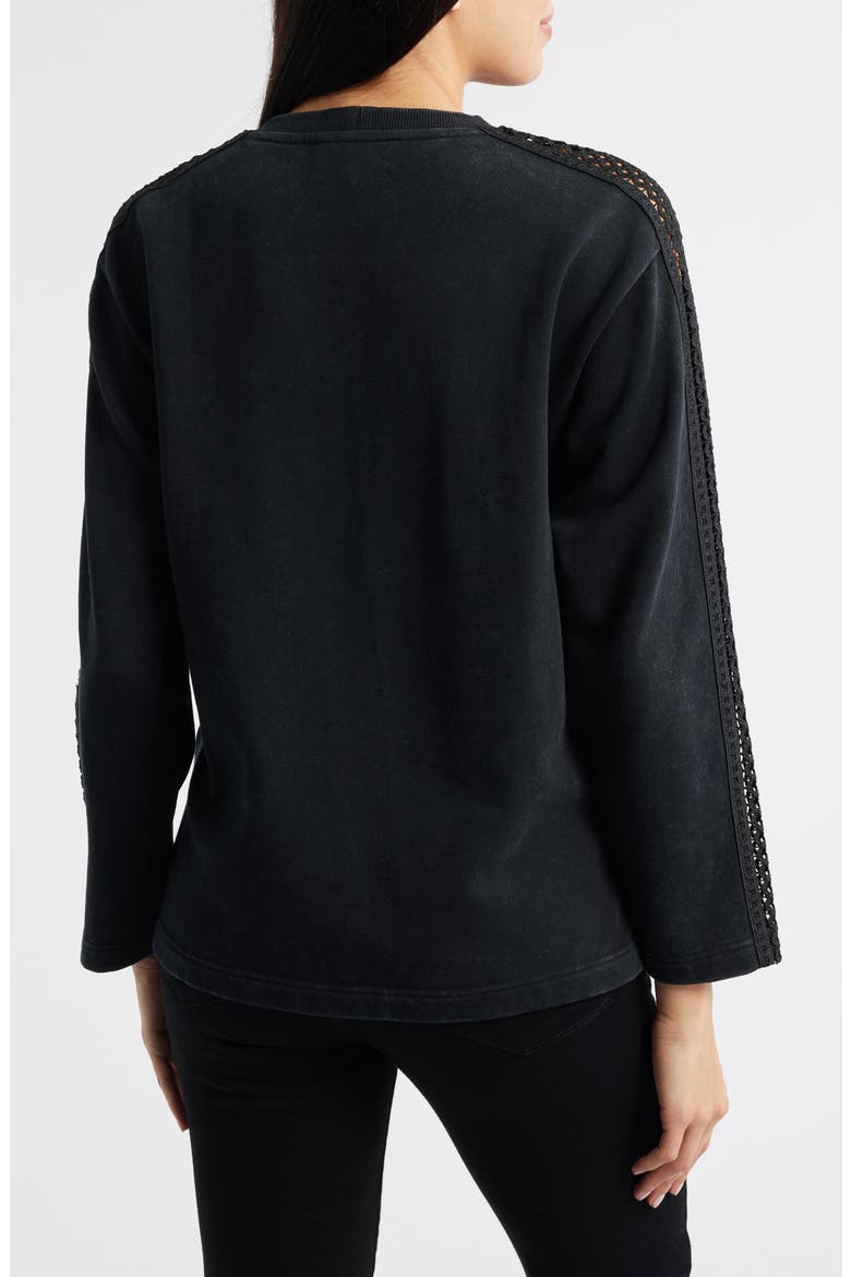 Detailed Sleeve Sweatshirt, Alternate, color, BLACK