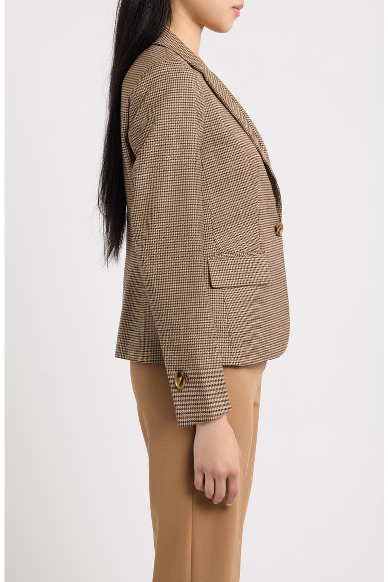 One-Button Notch Lapel Blazer, Alternate, color, VICUNA MULTI