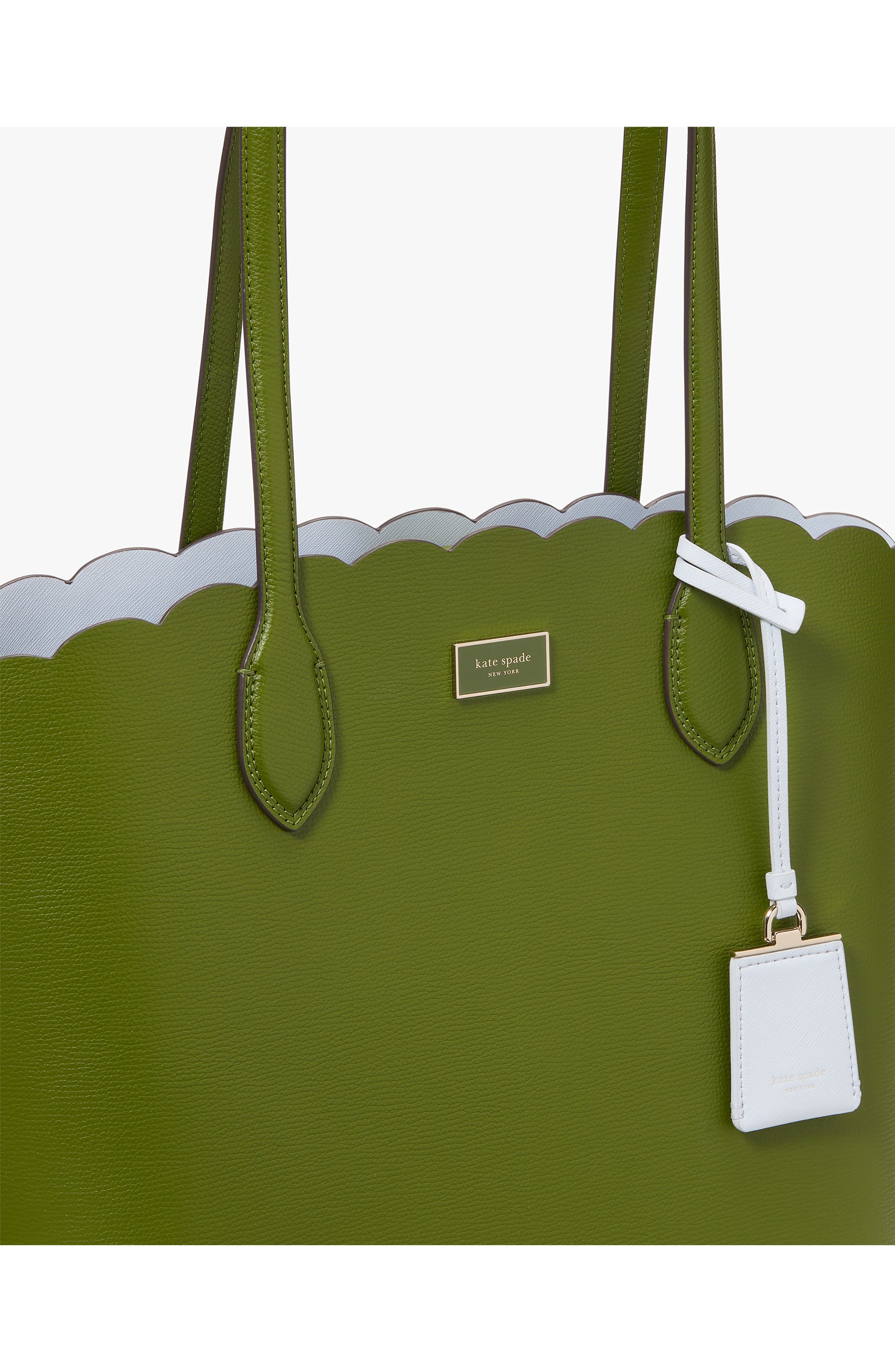 Kate Spade New York suite scallop crossgrain leather tote, Alternate, color, 