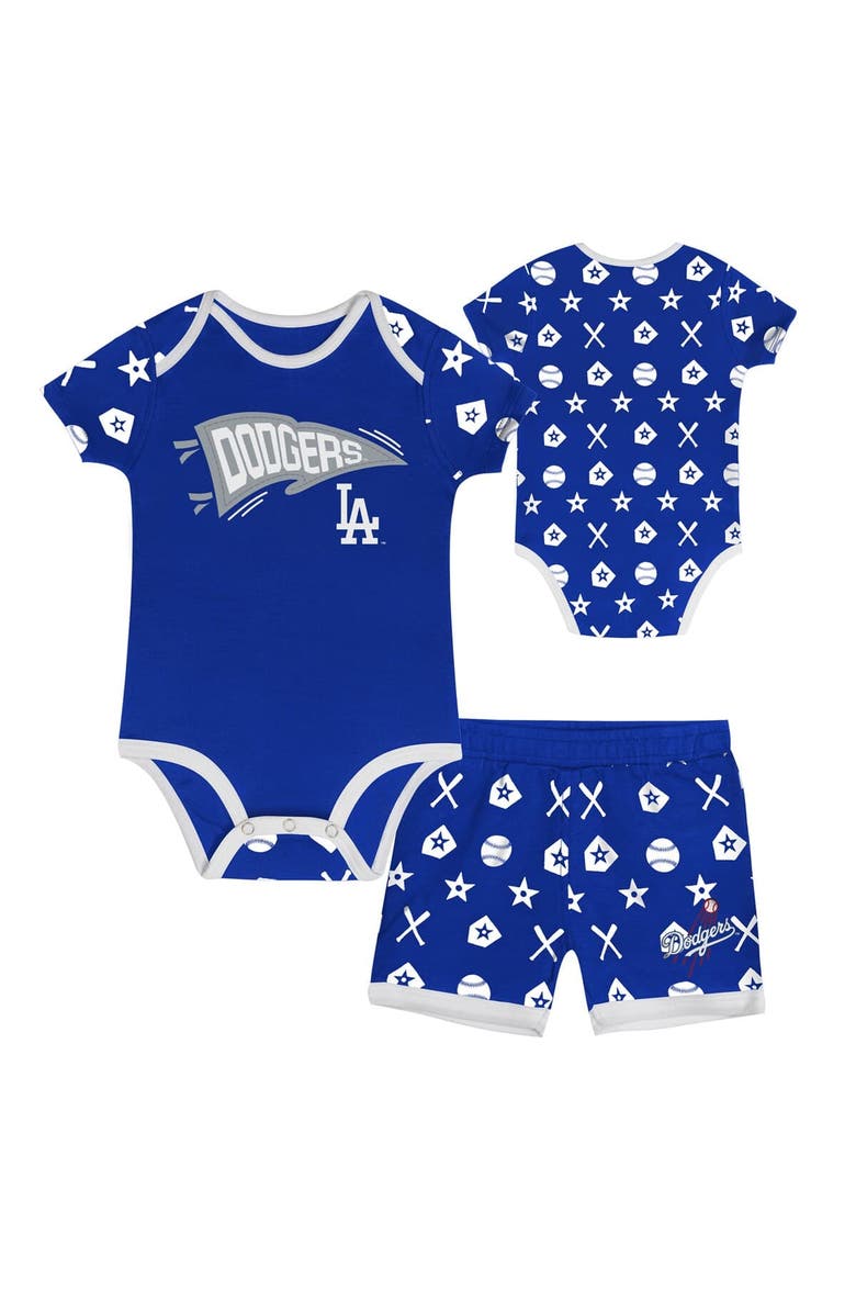 Outerstuff Infant Blue Los Angeles Dodgers On Deck 2-Piece Diaper Cover Set, Main, color, Royal
