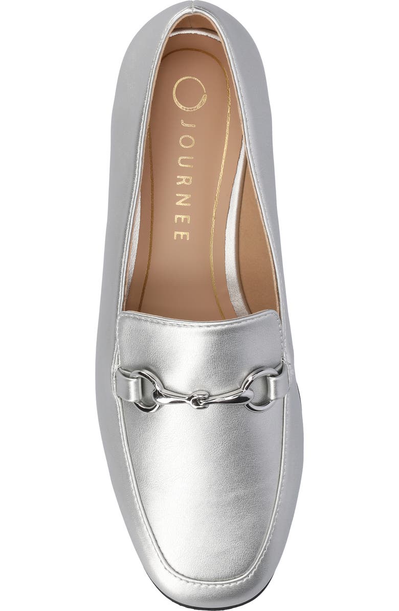 Journee Collection Lacie Bit Loafer, Alternate, color, Silver