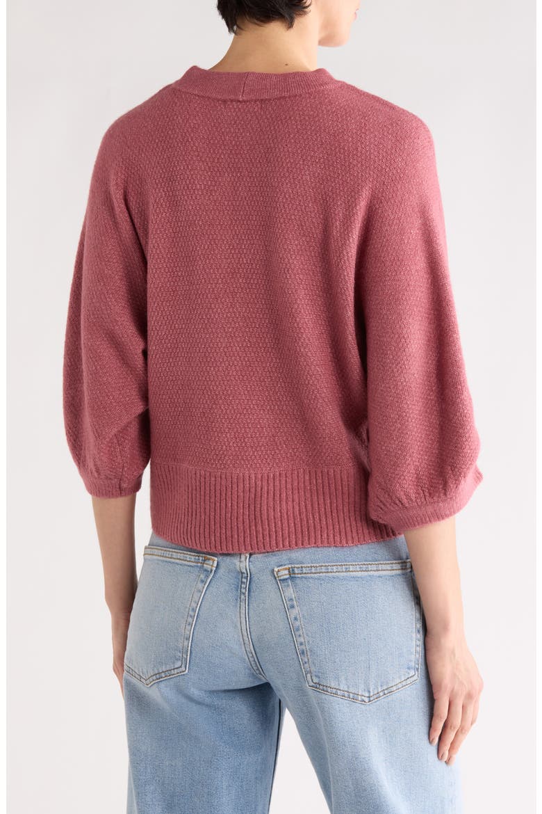 Seed Stitch Dolman Sweater, Alternate, color, HEATHER GARNET ROSE